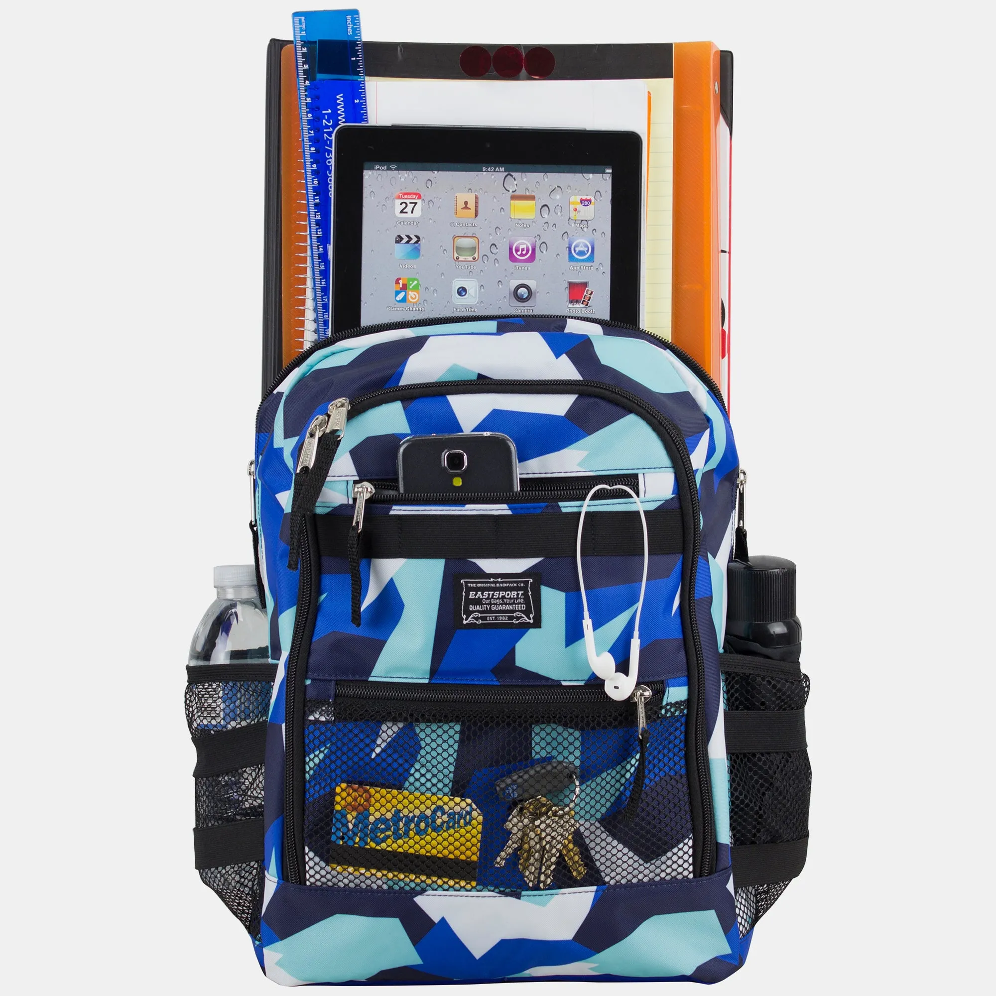 Compact 3-Piece Combo Backpack with Lunch Box and Snack/Pencil Pouch