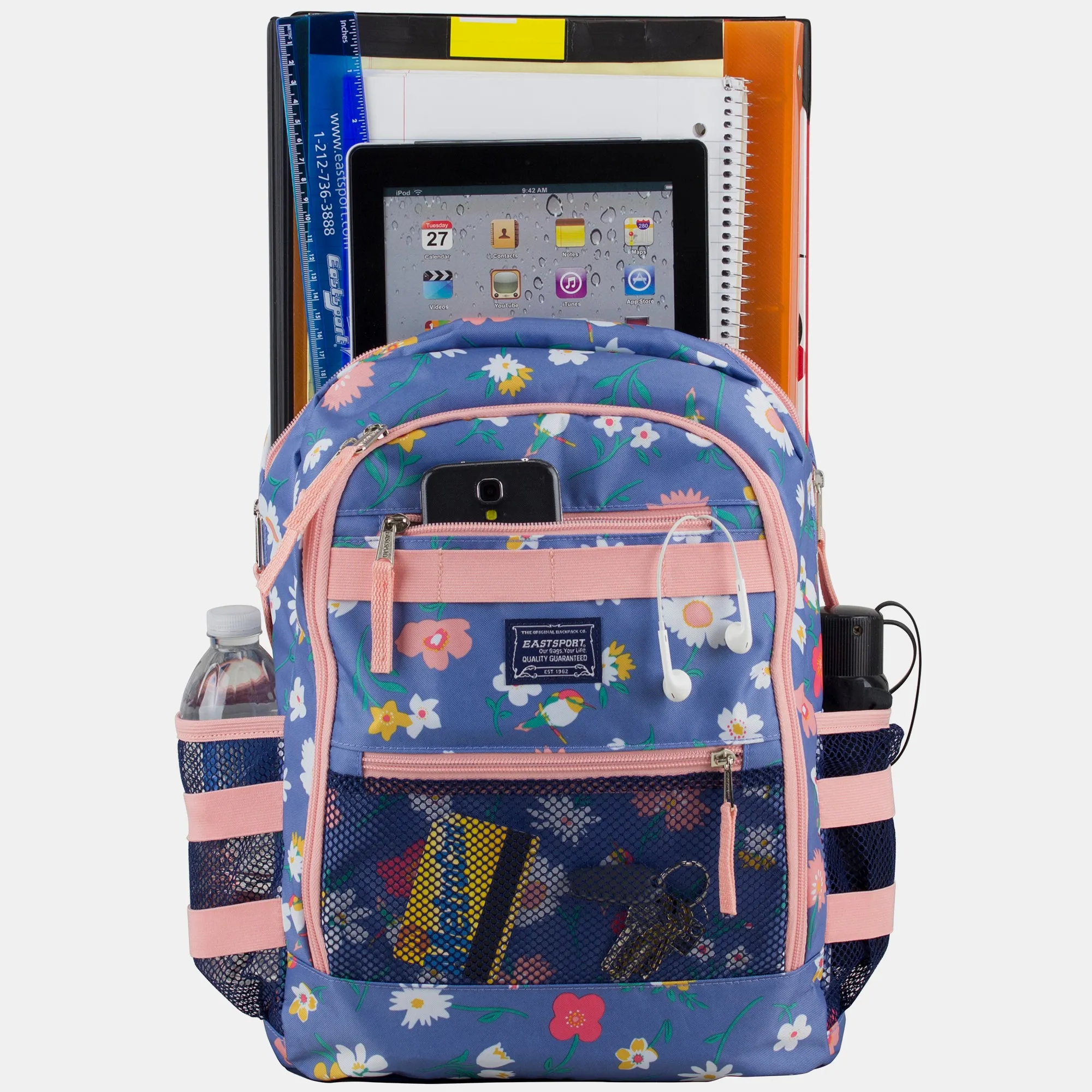 Compact 3-Piece Combo Backpack with Lunch Box and Snack/Pencil Pouch