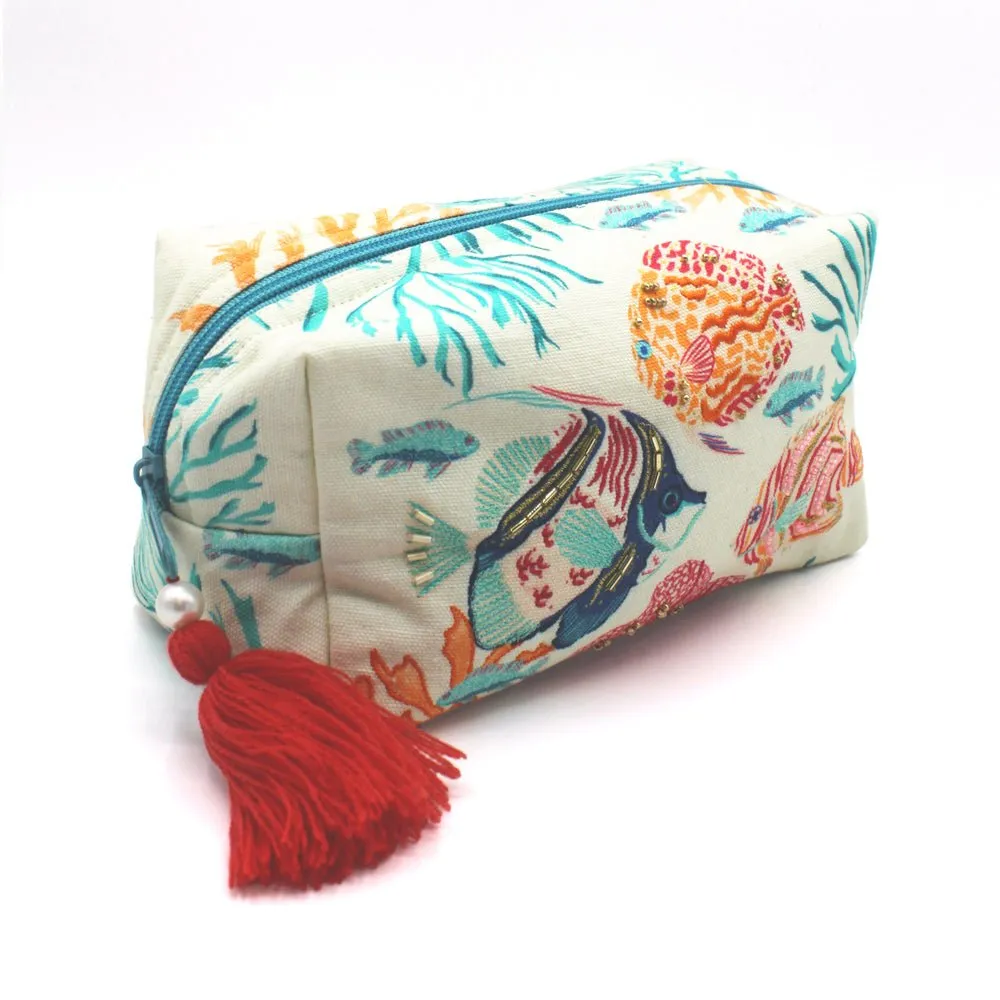 Coral Fish Cosmetic Bag