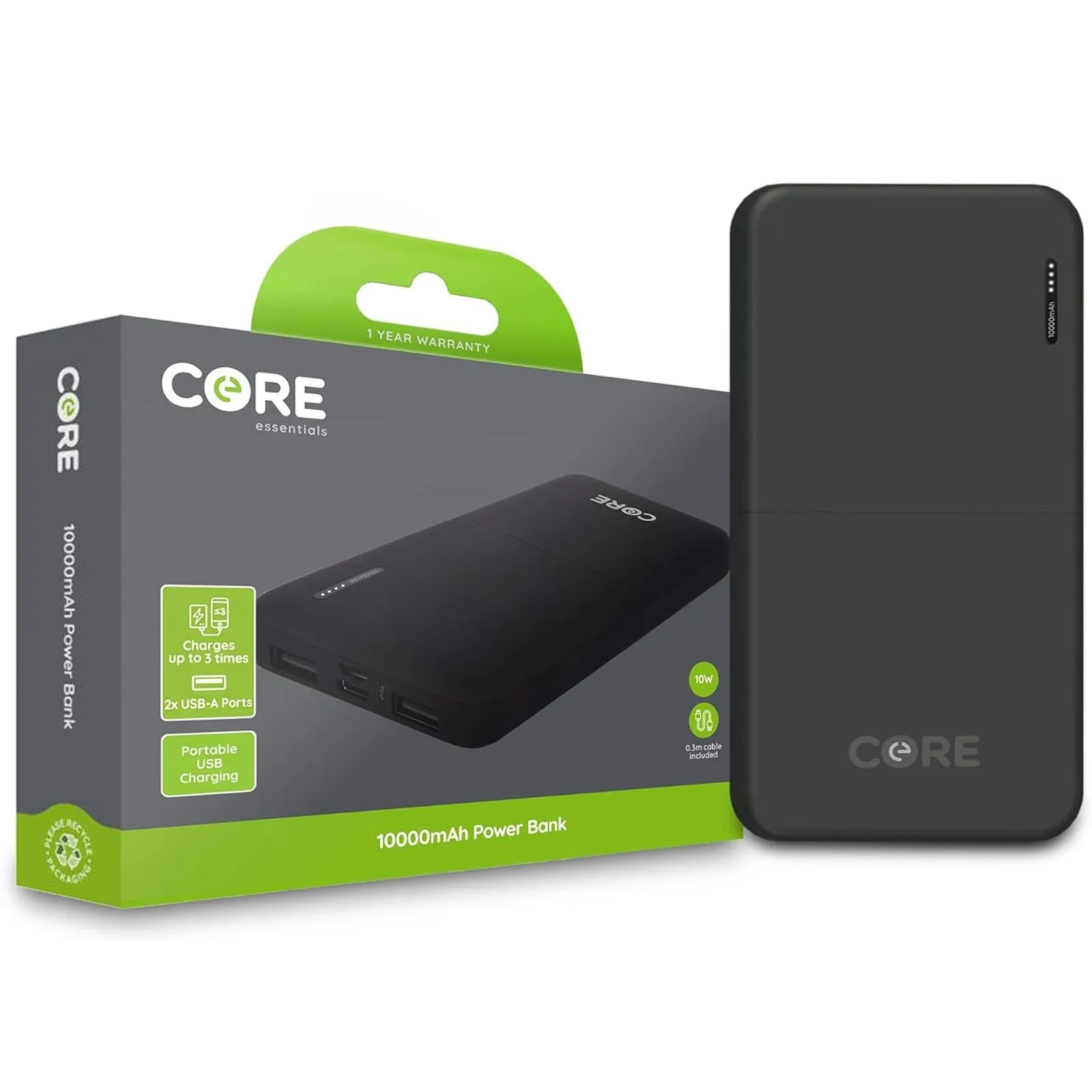 Core Essentials 10000mAh Power Bank