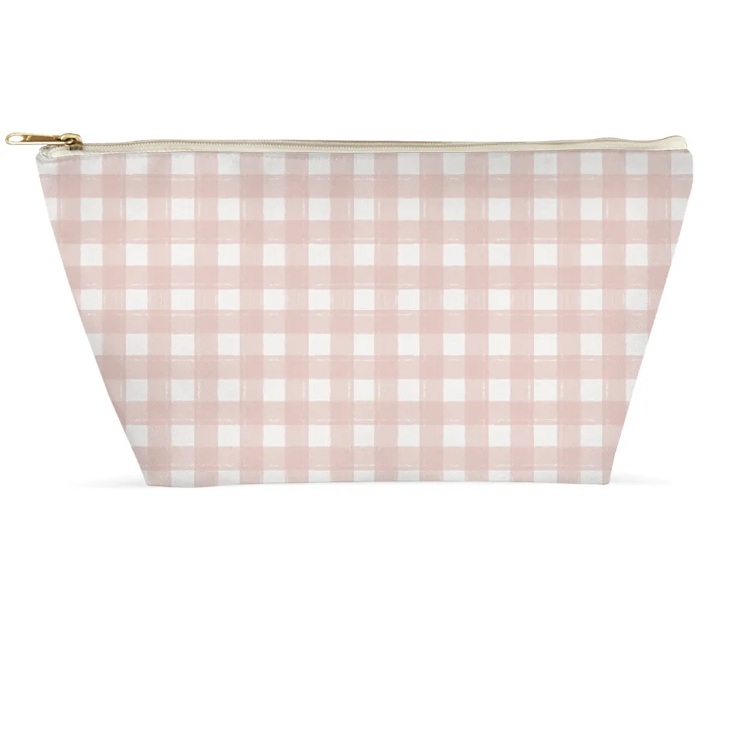 Cosmetic Bag - Gingham Pink