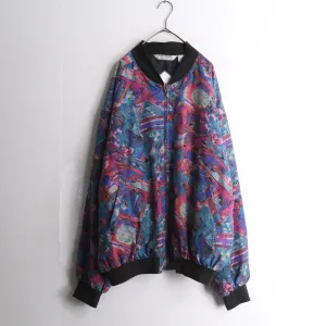 dark tone artistic design silk blouson