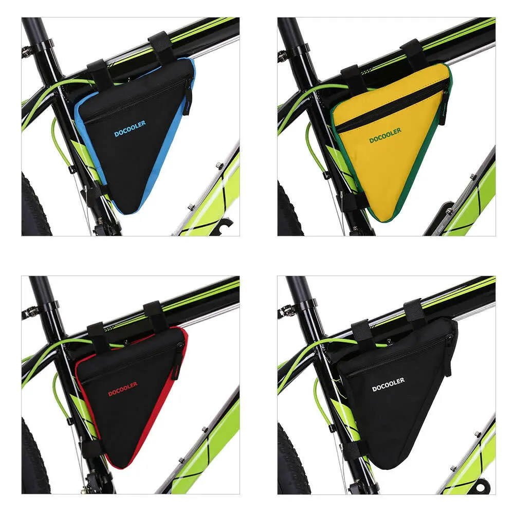 Docooler Triangle Cycling Bike Bicycle Front Saddle Tube Frame Pouch Bag Holder Outdoor Bag