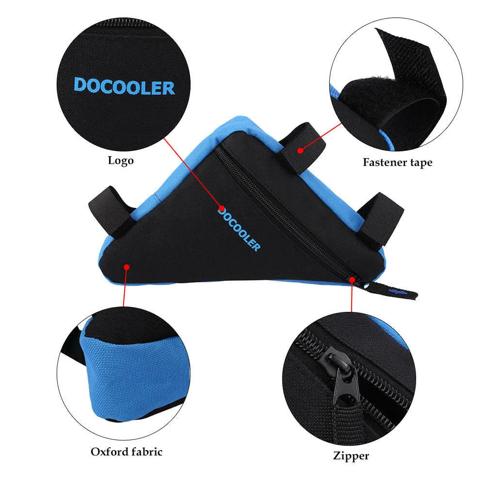 Docooler Triangle Cycling Bike Bicycle Front Saddle Tube Frame Pouch Bag Holder Outdoor Bag