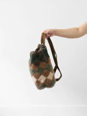 Earthy Argyle Bucket Bag