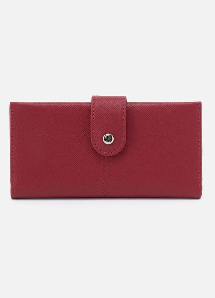 Essential Bifold Wallet in Cranberry by Hobo