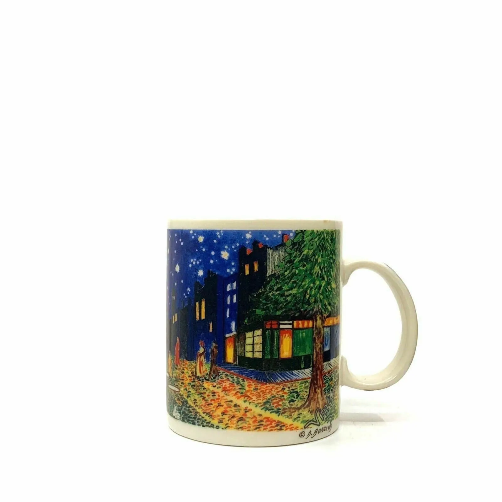 Exquisite Starbucks J. Burrows Terrace At Night Ceramic Coffee Cup 14oz