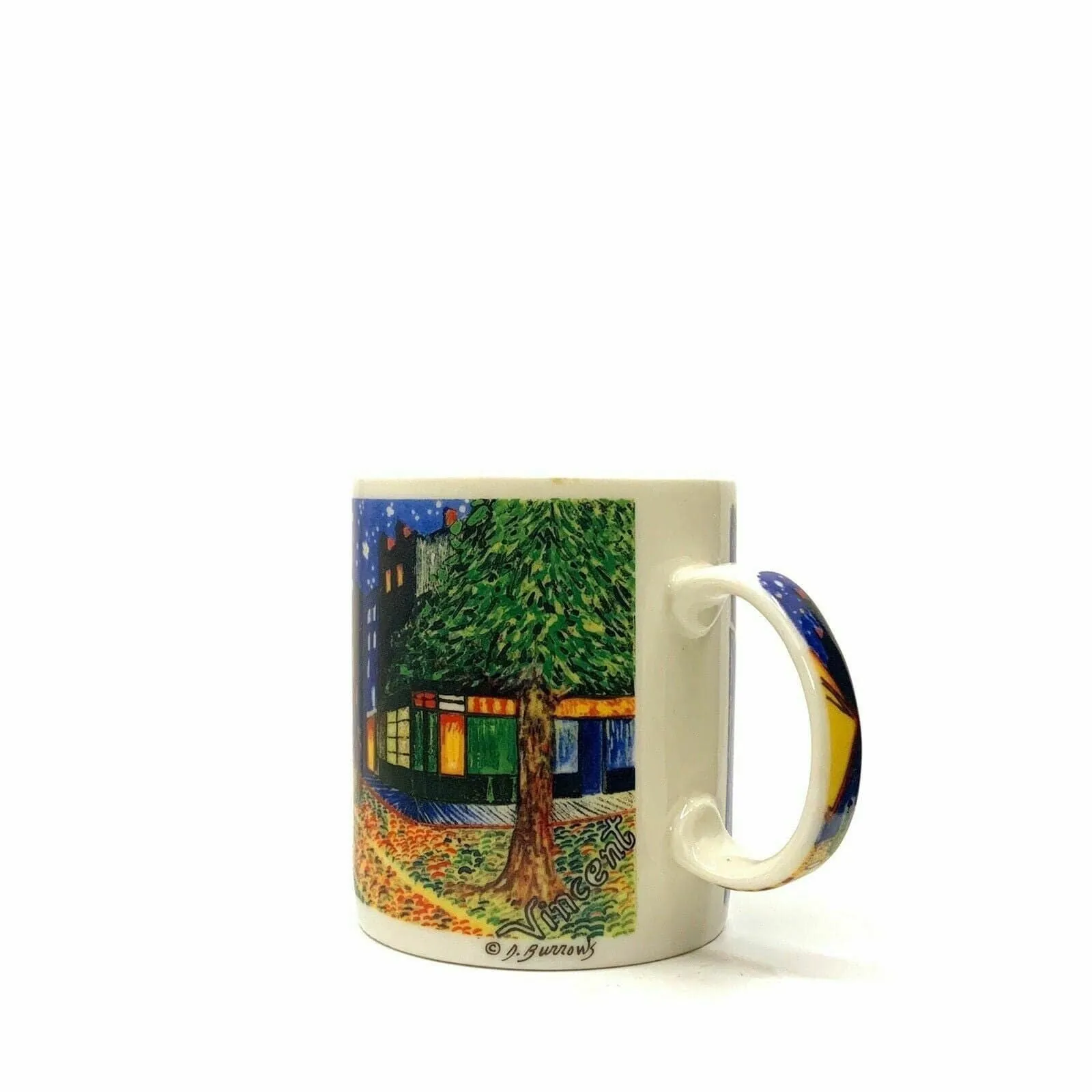 Exquisite Starbucks J. Burrows Terrace At Night Ceramic Coffee Cup 14oz