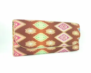 Fashion Accessory - Handbag. Lovely and Elegant Handmade Faux Silk  Clutch Bag.