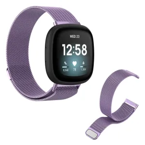 Fitbit Versa 3 stainless steel watch band - Purple / Size: L