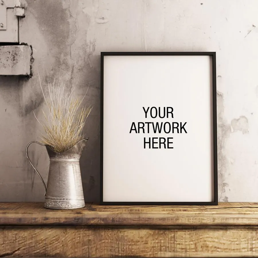 Free Industrial Artistic Interior Frame Mockup