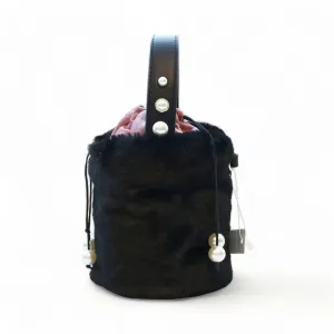 Furry Buckle Bag - Black