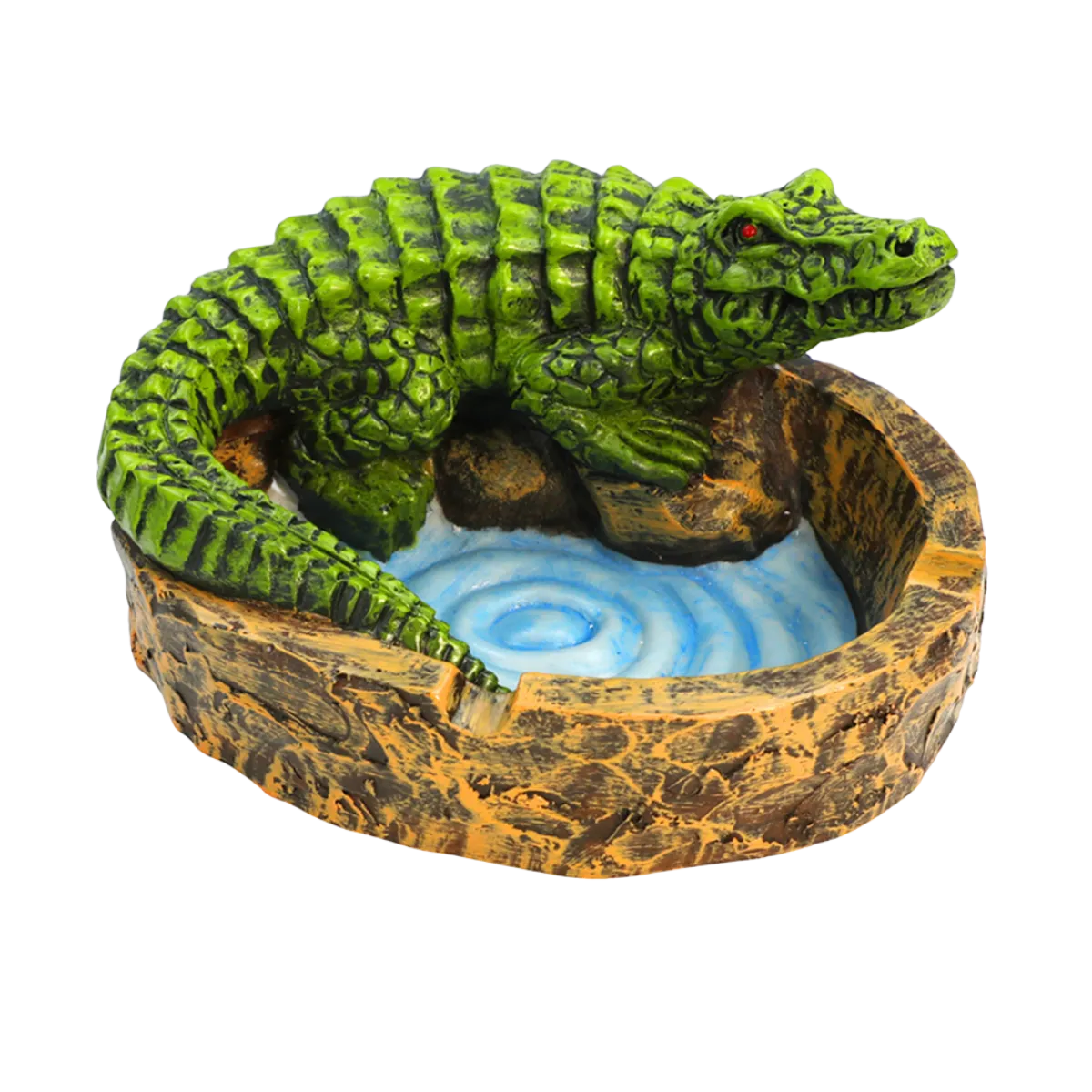 GatorGuard Decorative Resin Ashtray - Artistic Alligator Design