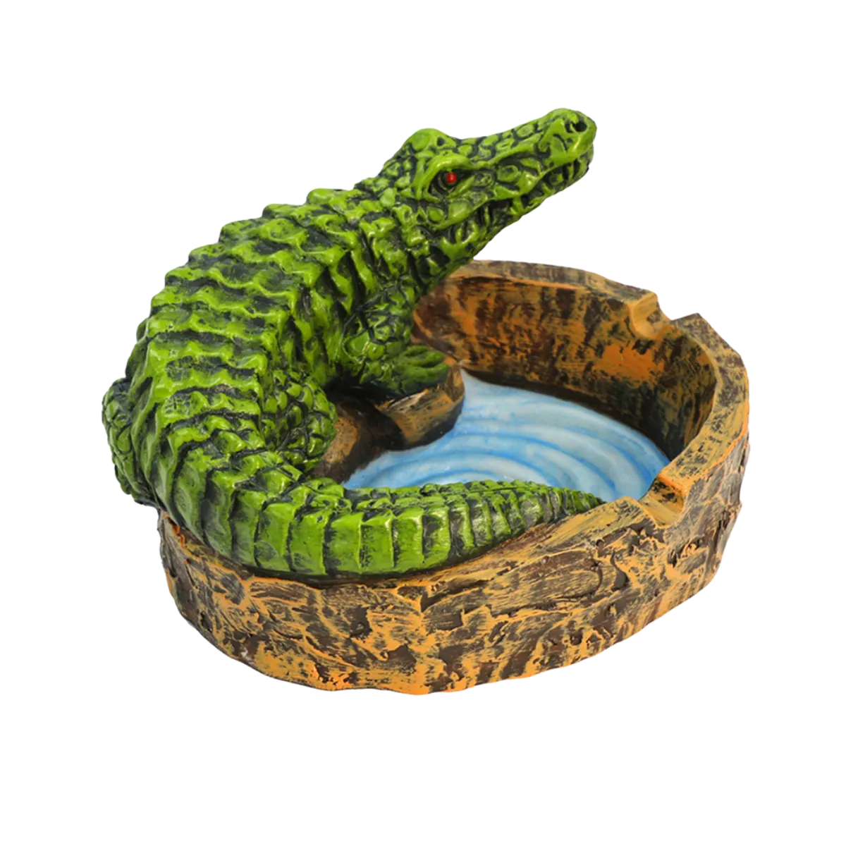 GatorGuard Decorative Resin Ashtray - Artistic Alligator Design