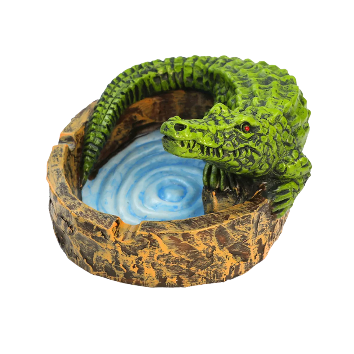 GatorGuard Decorative Resin Ashtray - Artistic Alligator Design