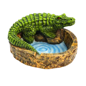 GatorGuard Decorative Resin Ashtray - Artistic Alligator Design