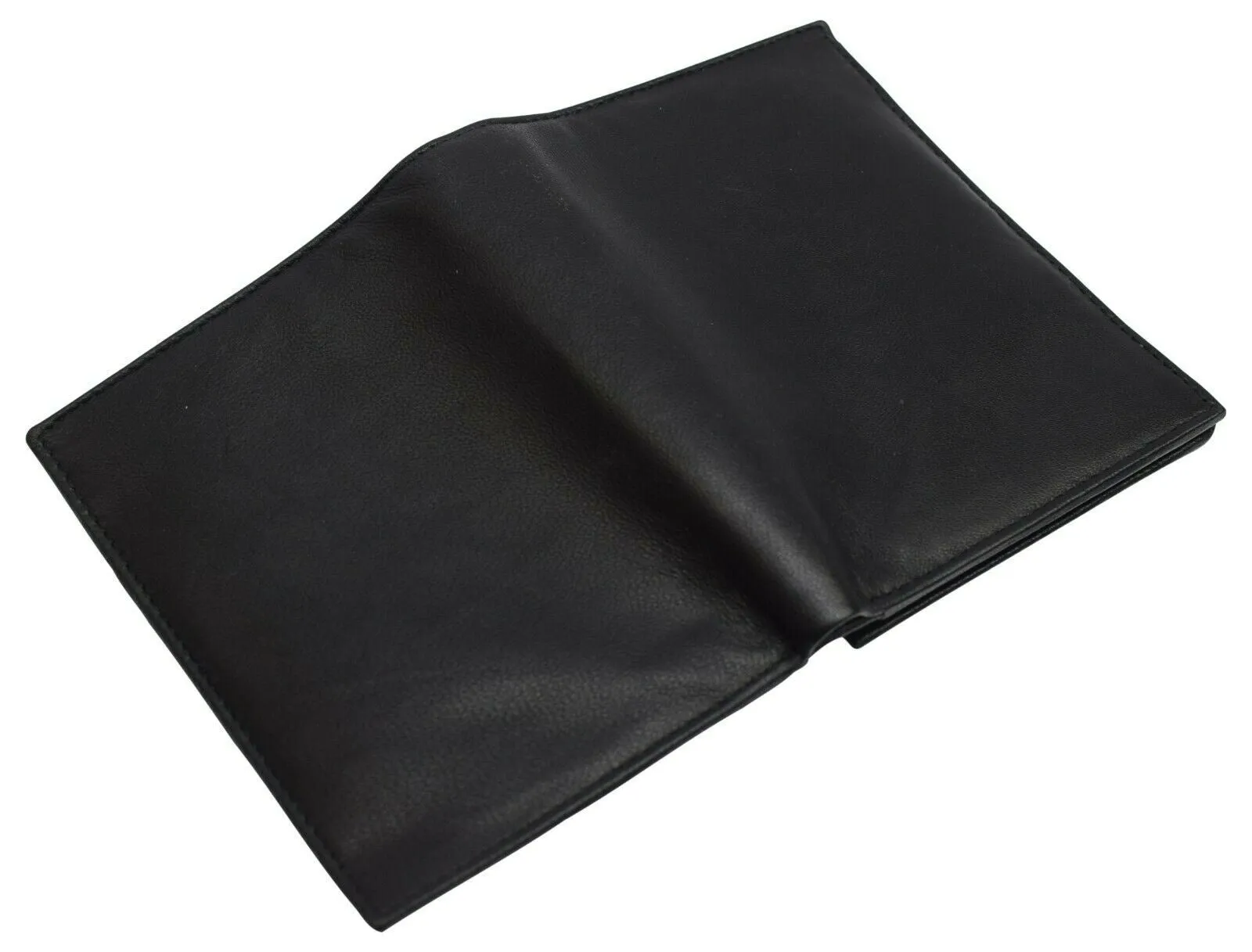 Genuine Cowhide Leather Thick Large Black Euro  Bifold Hipster Mens Wallet AH-92