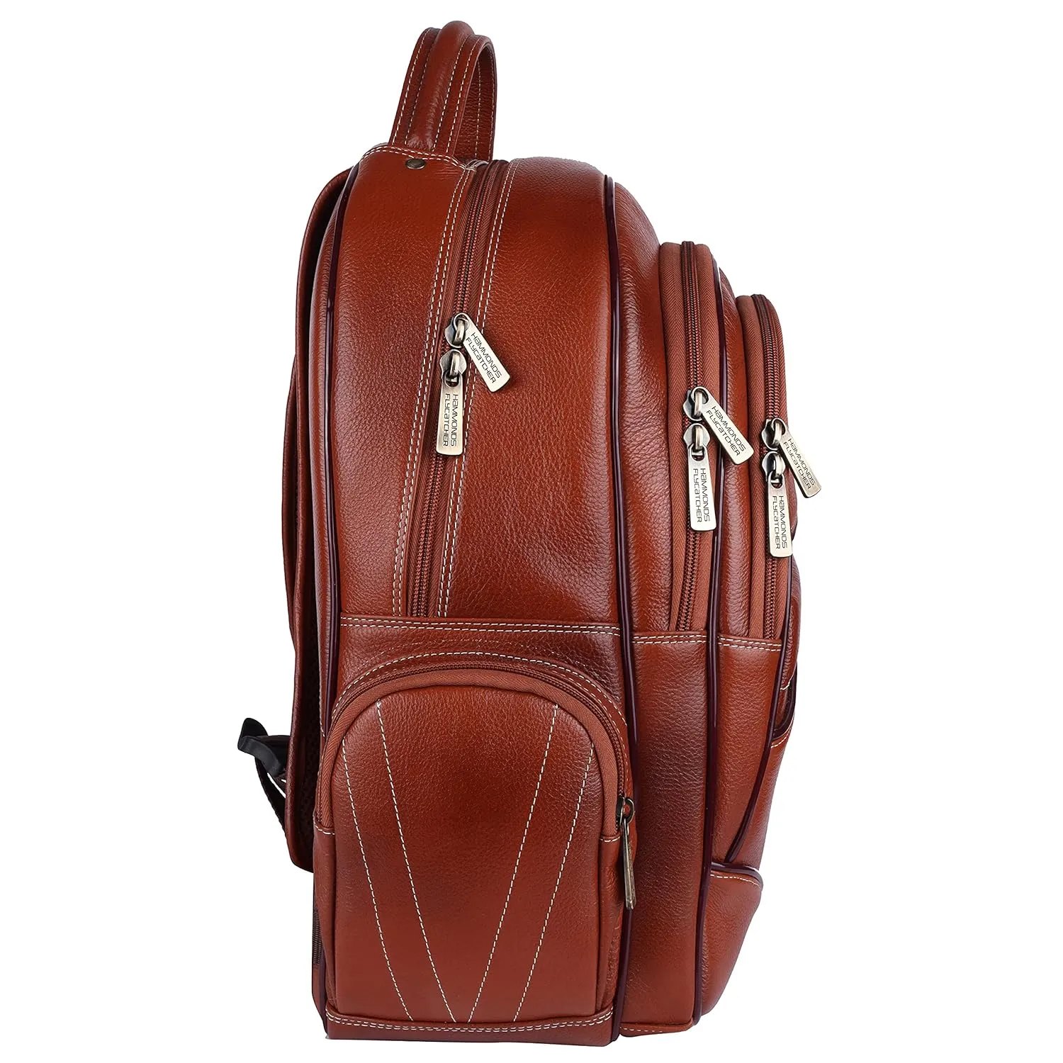 Genuine Leather Laptop Backpack with Multiple Compartments - Fits up to 16 Inch Laptop/MacBook