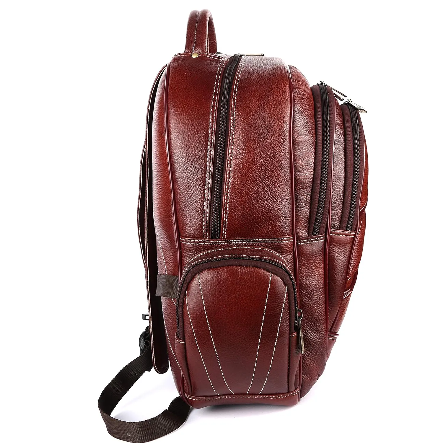 Genuine Leather Laptop Backpack with Multiple Compartments - Fits up to 16 Inch Laptop/MacBook