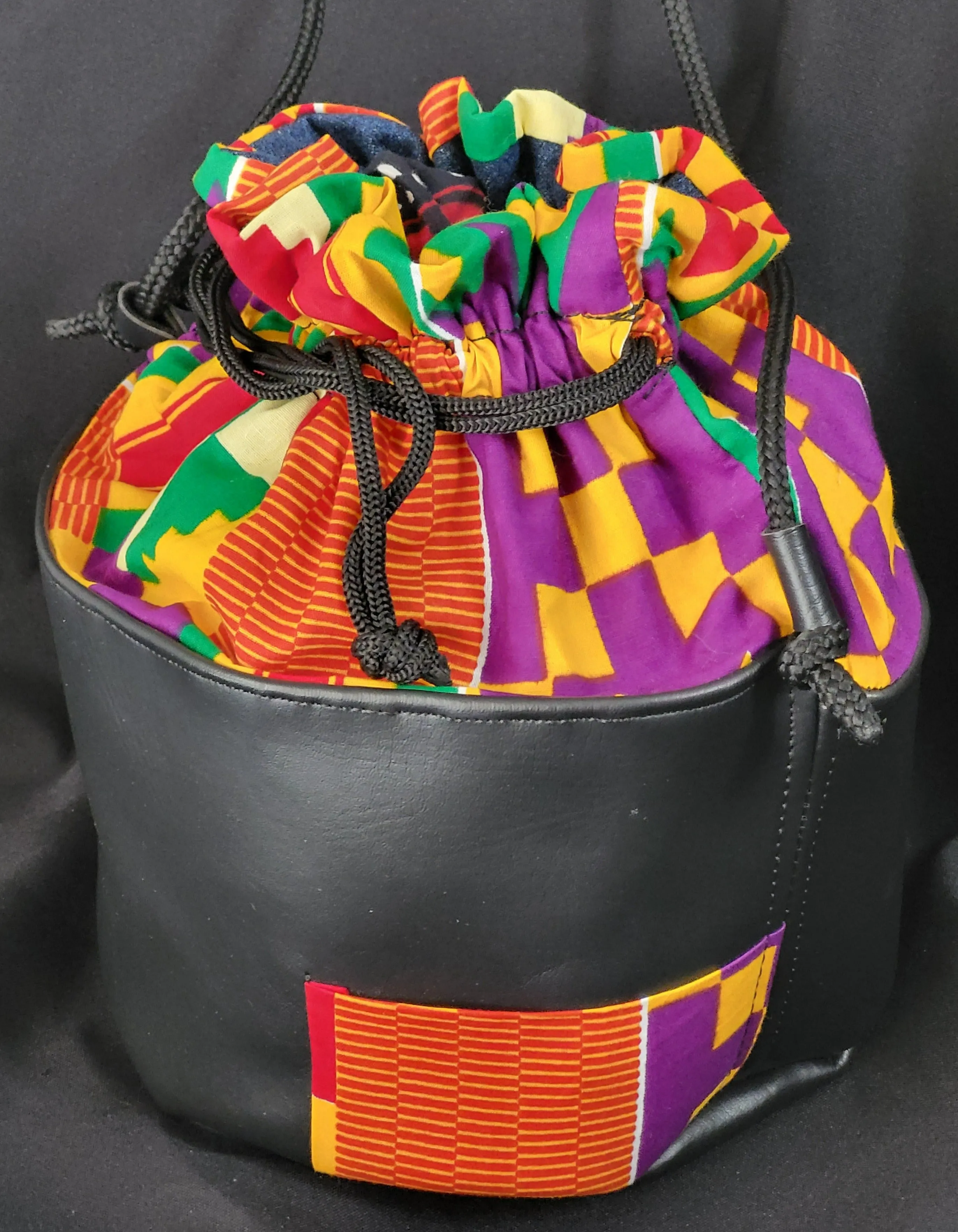 Ghanaian African Print Bucket Bag