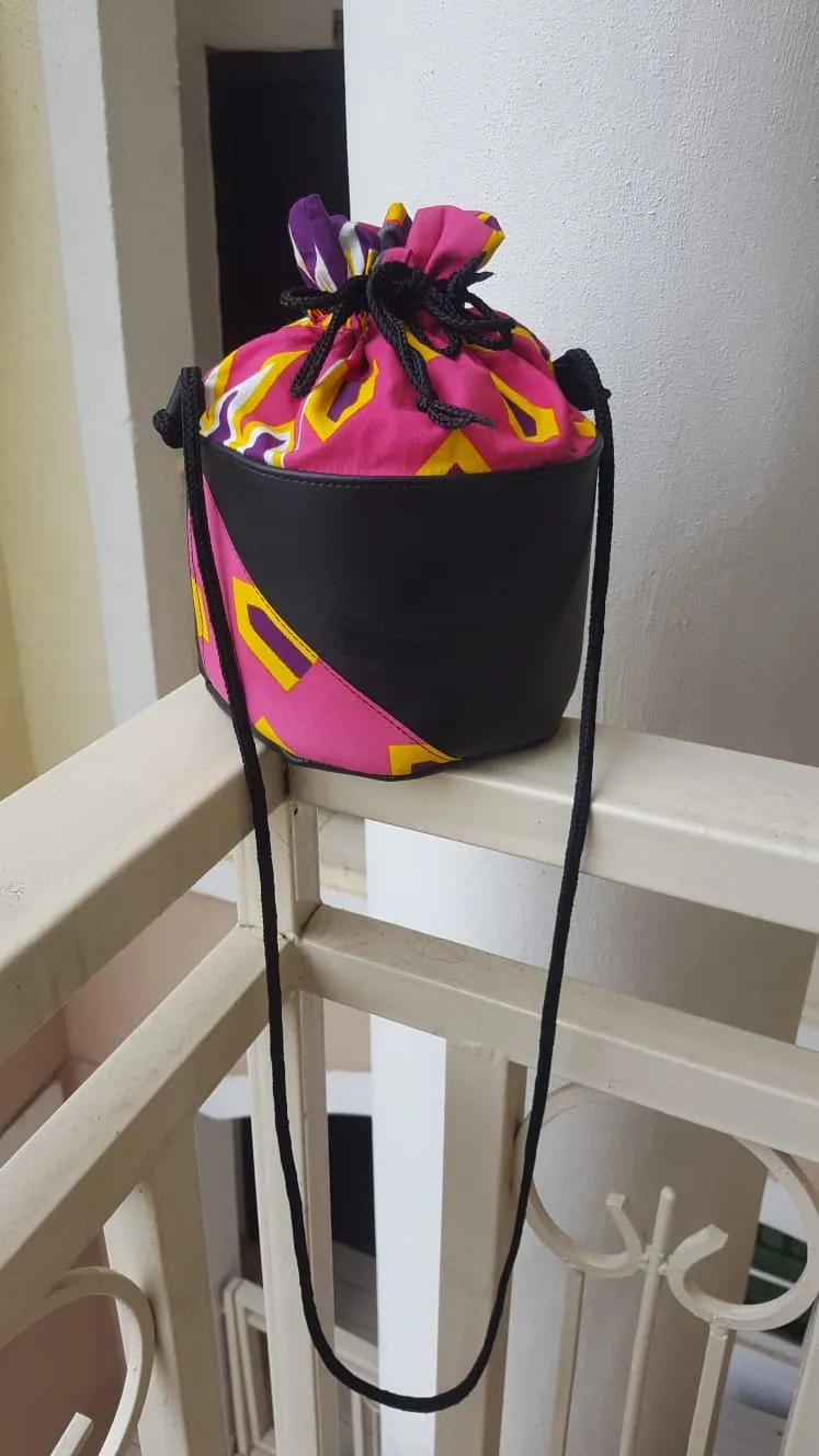 Ghanaian African Print Bucket Bag