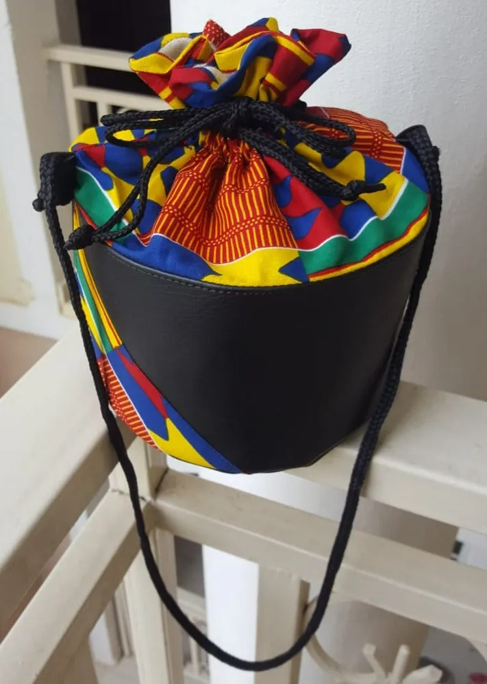 Ghanaian African Print Bucket Bag