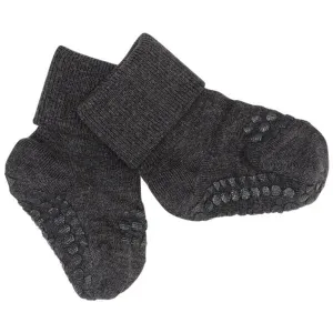 GObabyGO Bamboo Socks Antislip Dark Grey Melange