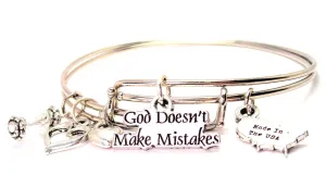 God Doesnt Make Mistakes Expandable Bangle Bracelet Set