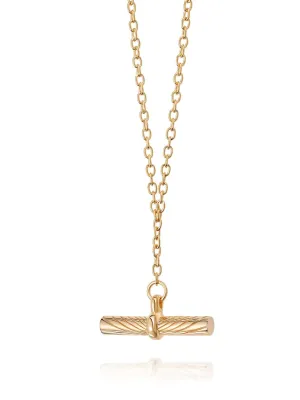 Gold bar necklace