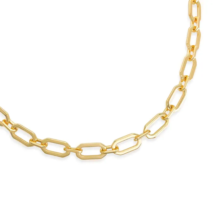 Gold Octagon Chain Necklace