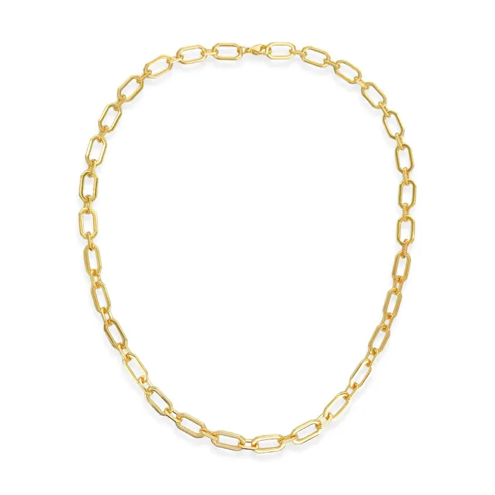 Gold Octagon Chain Necklace