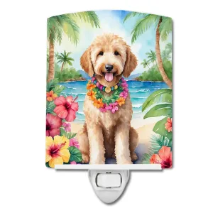 Goldendoodle Luau Ceramic Night Light