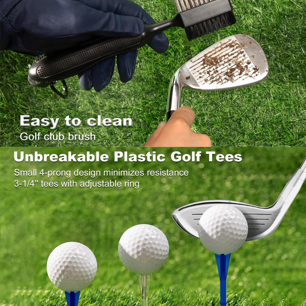 Golf Bag Accessories, Golf Club Cleaning Kit(13 in 1), Golf Gifts for Men