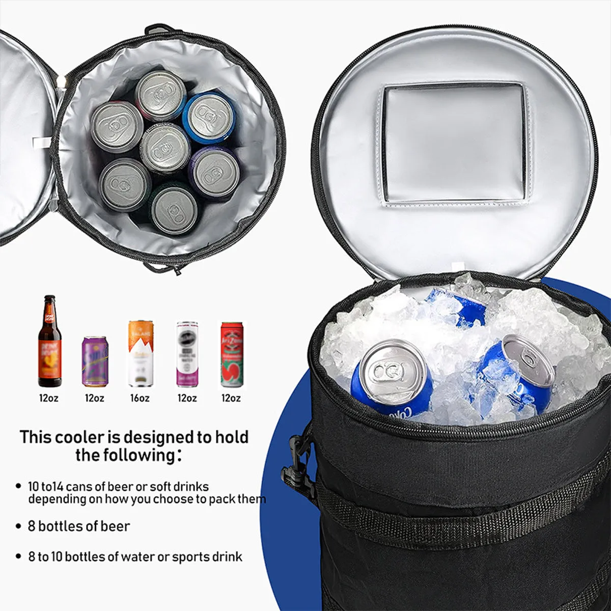 Golf Cart Accessories, Drink Cooler Collapsible Bag