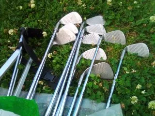 Golf Club Set with Bag, Drivers, Wedges, Putters, Woods, Chippers, Balls, Tees, Umbrella