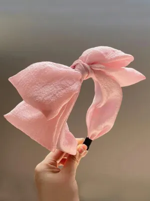 Gorgeous Girl Pink Big Bow Knot Headband