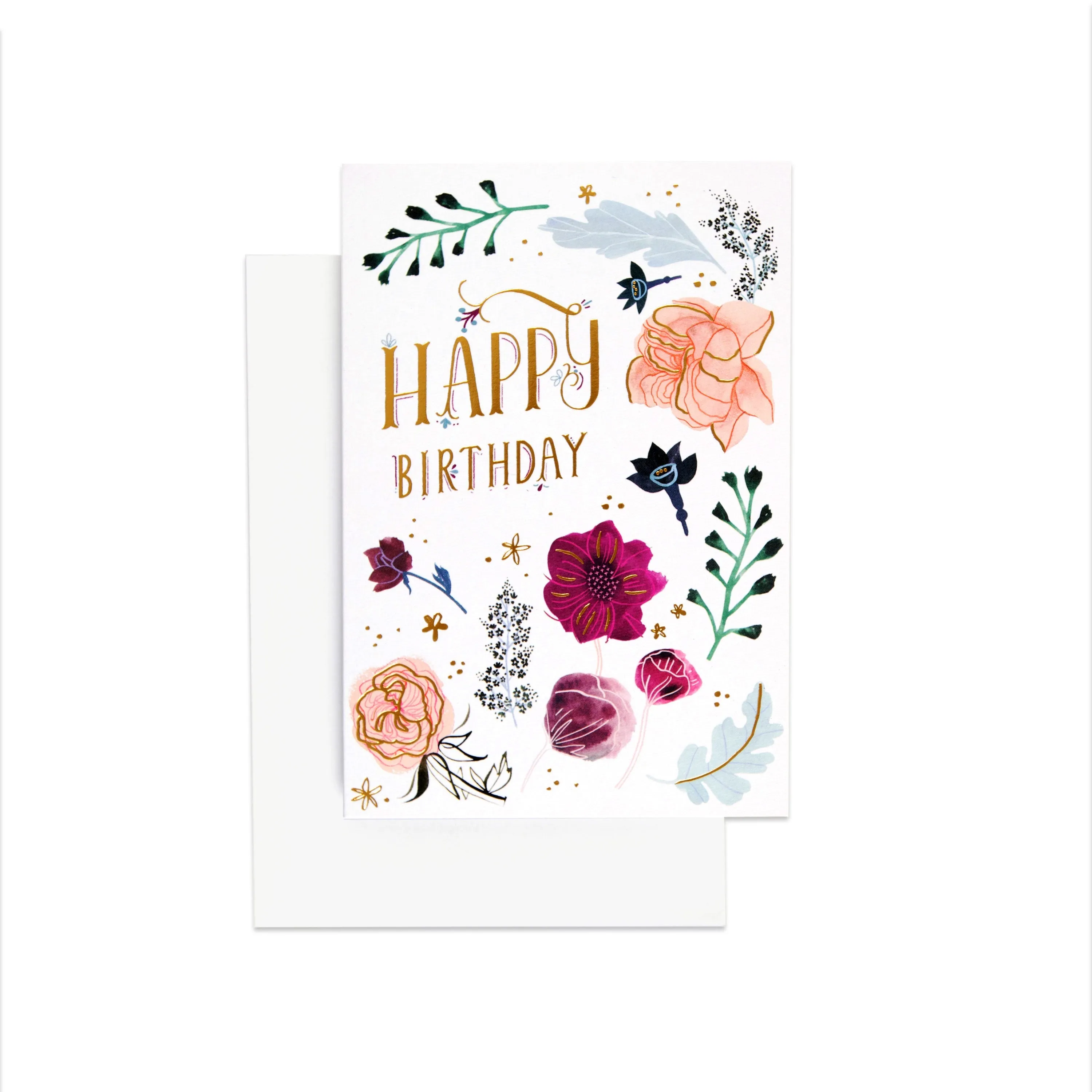 Gorgeous Illustrated Floral Birthday Card