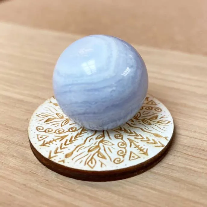 Gorgeous Little Bits - Small Crystal Sphere Stand 3.5cm x 3.5cm