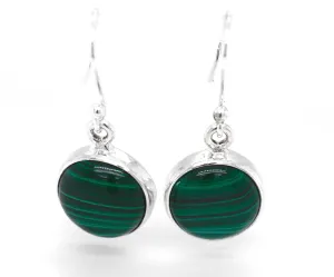 Gorgeous Round Malachite Earrings