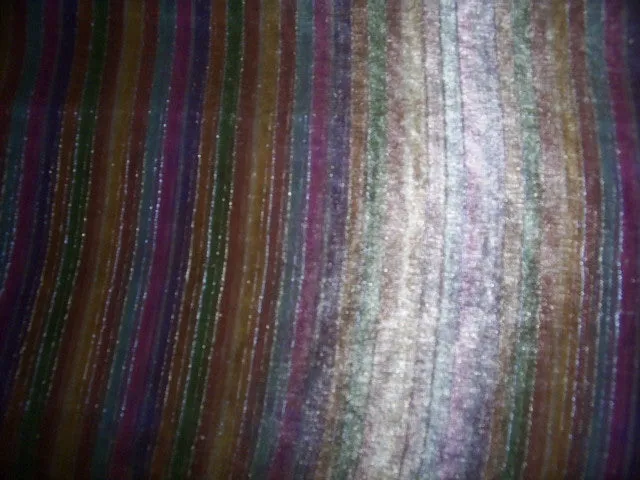 gorgeous silk tissue~multi colour stripes