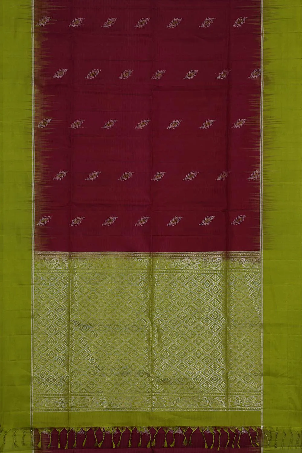 Gorgeous Soft-Silk Caramel-Maroon Saree