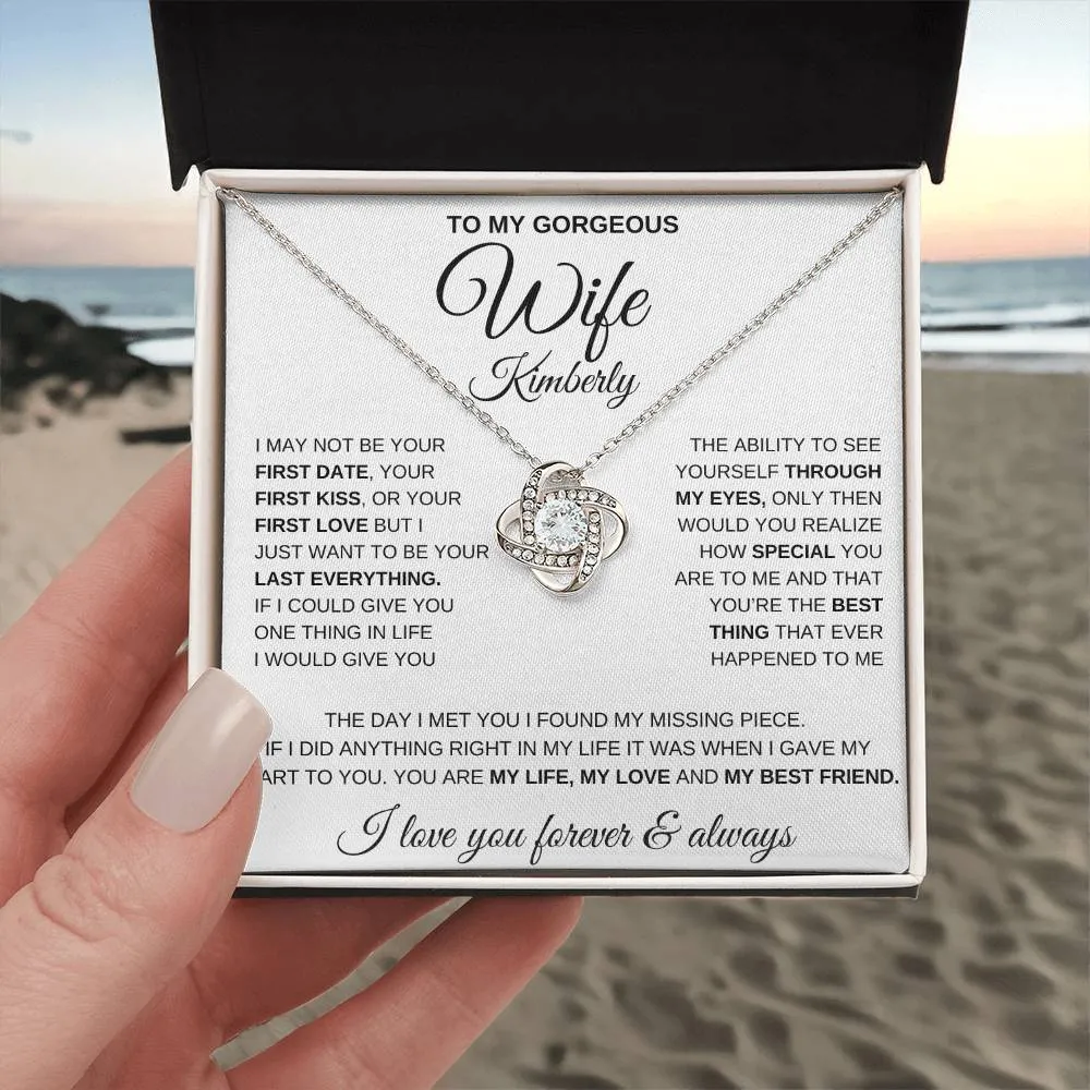 Gorgeous Wife | Personalized Love Knot Necklace