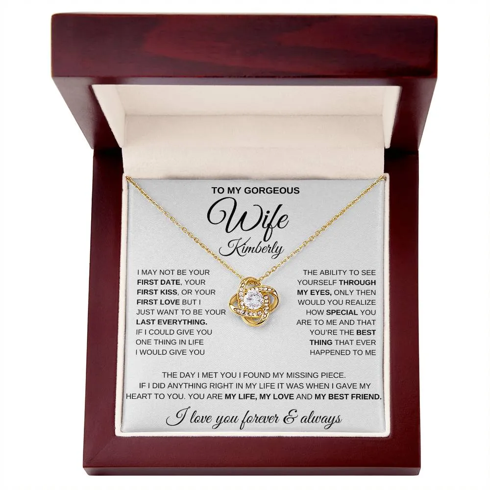 Gorgeous Wife | Personalized Love Knot Necklace