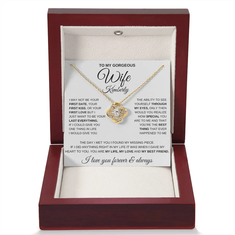 Gorgeous Wife | Personalized Love Knot Necklace