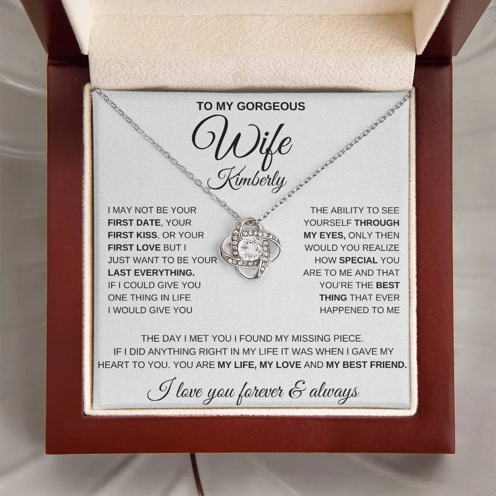 Gorgeous Wife | Personalized Love Knot Necklace