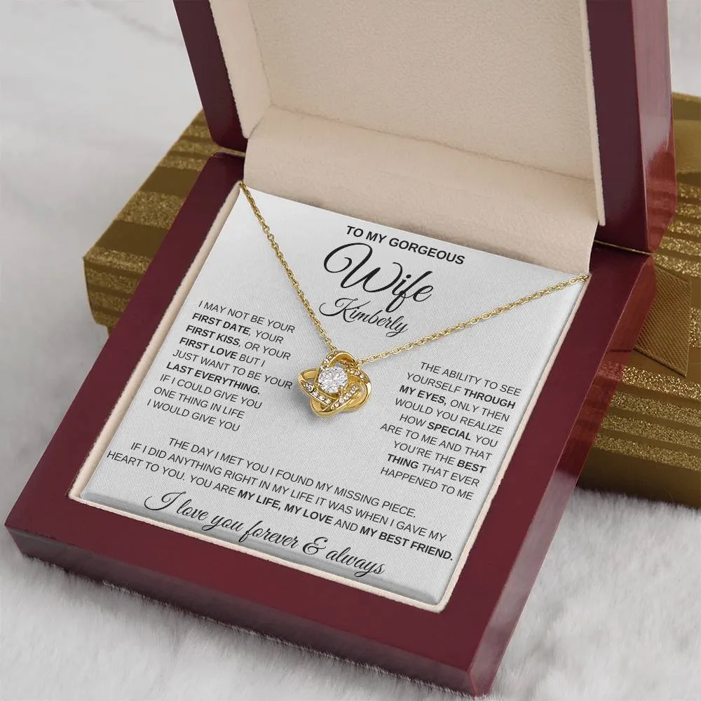 Gorgeous Wife | Personalized Love Knot Necklace