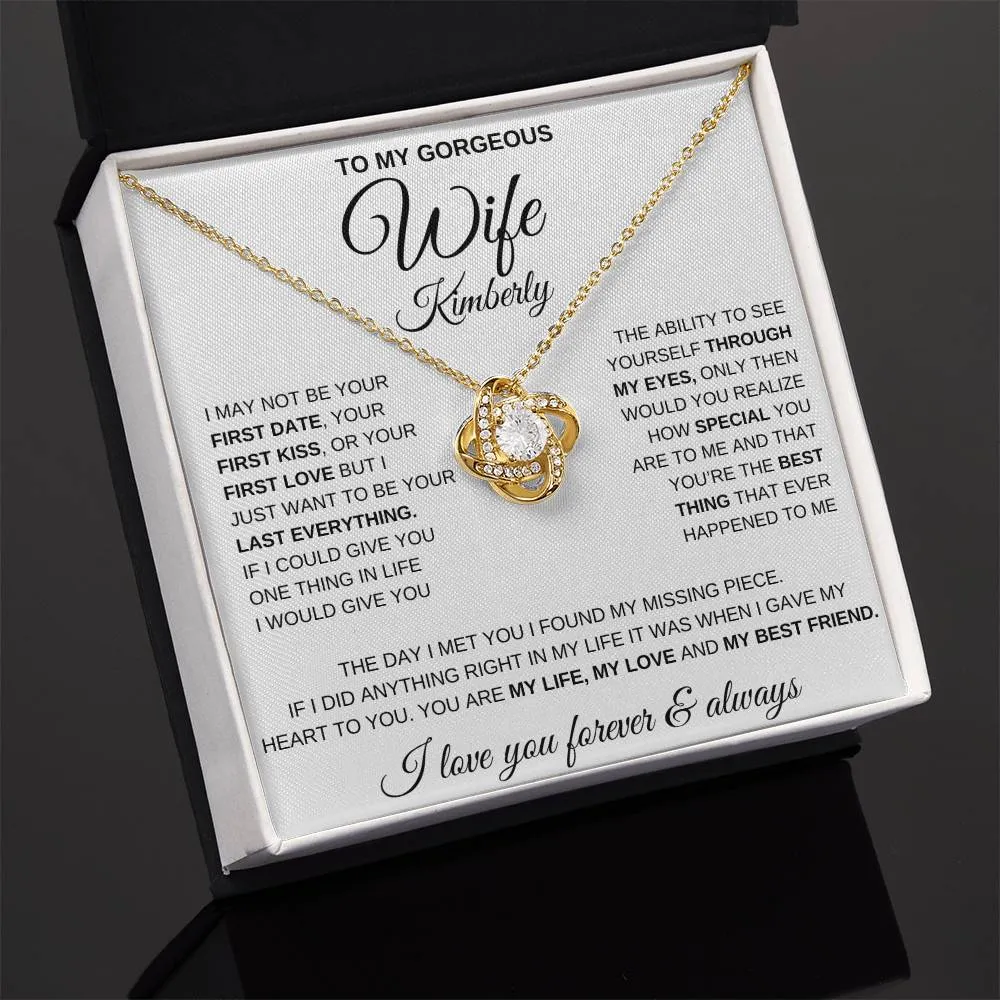 Gorgeous Wife | Personalized Love Knot Necklace