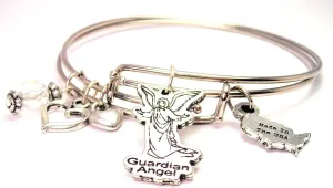 Guardian Angel Expandable Bangle Bracelet Set