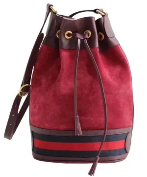 Gucci Ophidia Bucket Bag Maroon