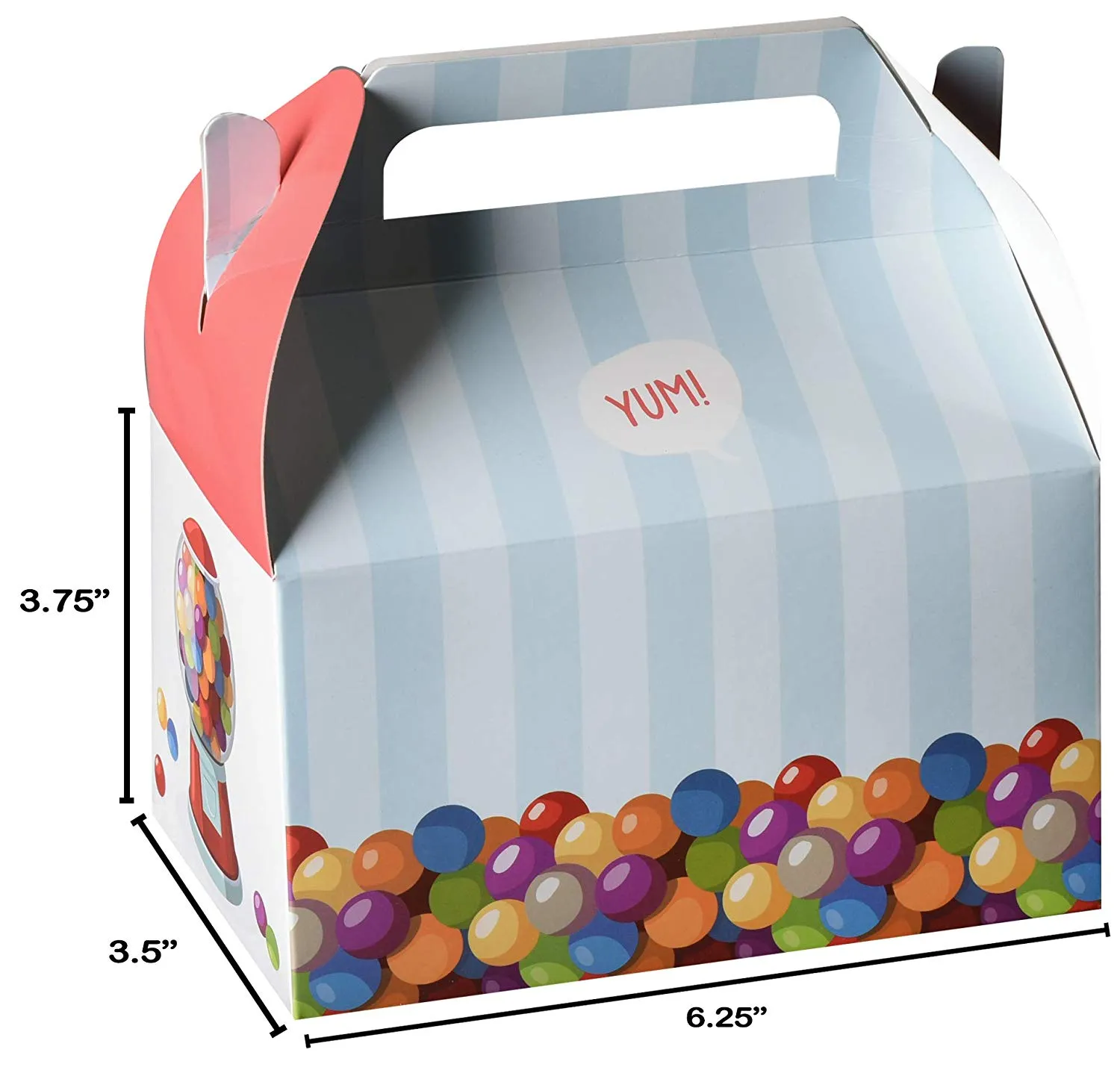 Gumball Paper Treat Boxes 20 Pack 6.25" X 3.75" X 3.5"